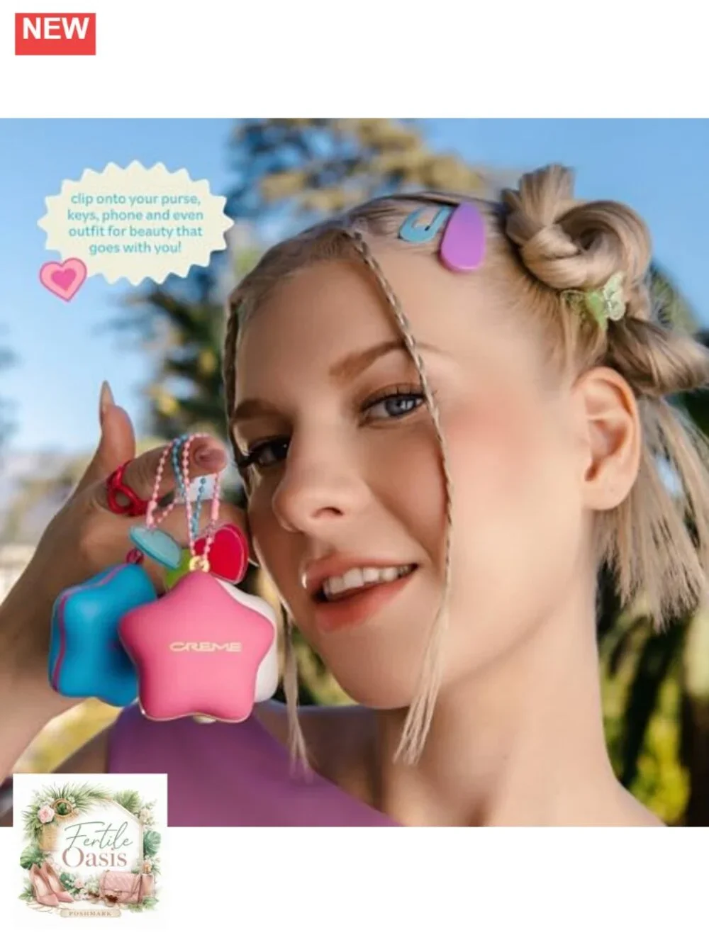 Plush Pout Lip Butter with Keychain Charm, Hydrating Squalane & Peptides